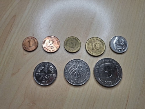 Set münzen pfennig bis - 1,