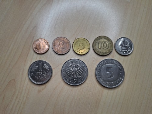 Set münzen pfennig bis - dm,
