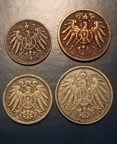 Deutsches kaiserreich 5 10 - deutsches, 1/2/5/10