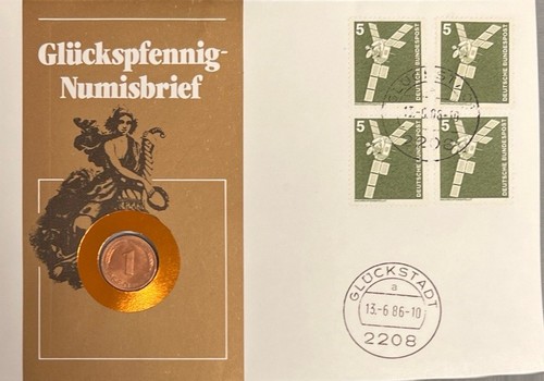 Glückspfennig numisbrief 1986 - glückspfennig,
