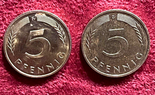 Ein pfennig stück - 5-pfennig-stück, 1991