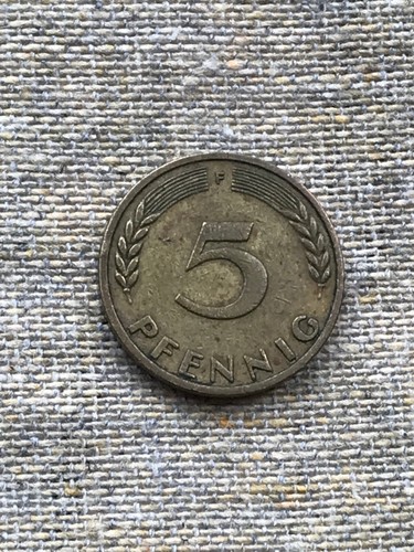 Pfennig münze von 1950 - 5, 1950,
