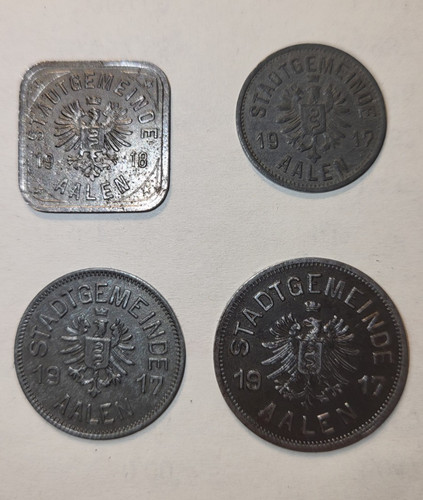 Kriegsmünzen stadt aalen 1917 - stadt,