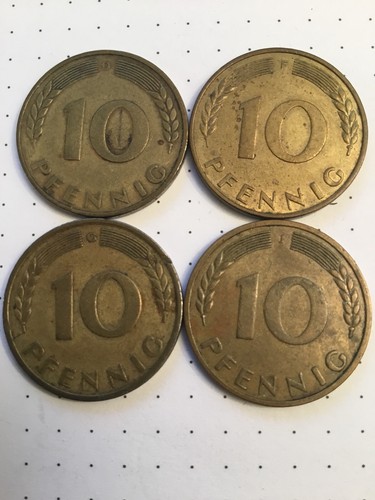Pfennig 1949 g j vz - 1949, d,f,g,j
