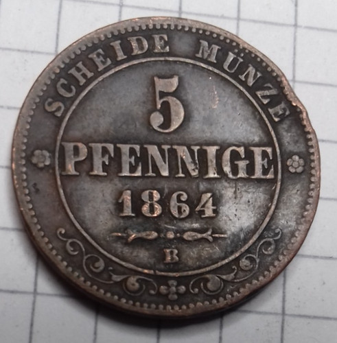 Sachsen pfennig 1864 - 1864, ##