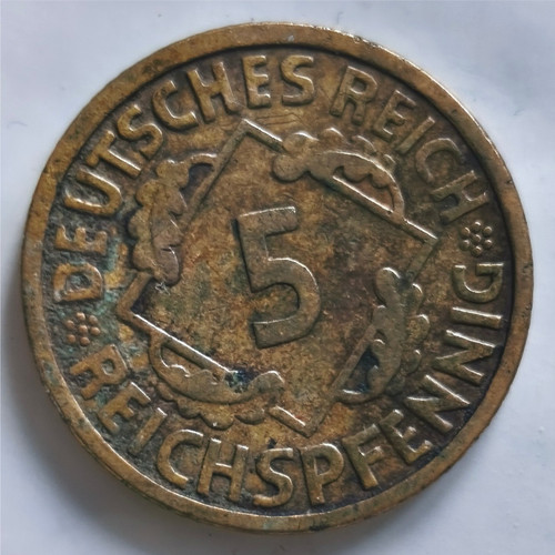 Weimarer republik pfennig - republik, 5