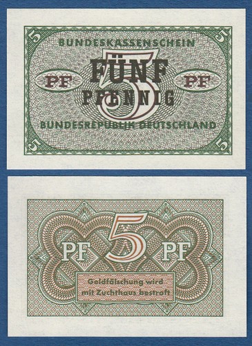 Bundeskassenschein pfennig - bundeskassenschein, 5