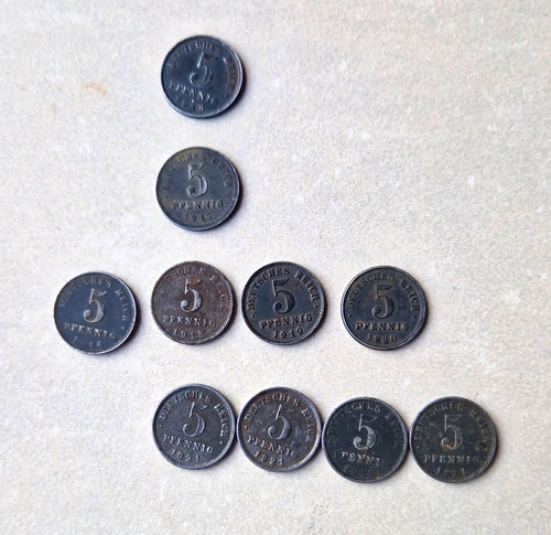 Deutsches reich lot pfennig - reich, 5
