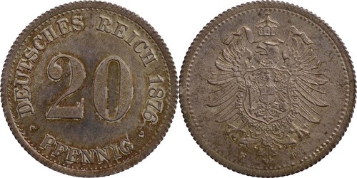 Pfennig 1876 5 - 5, stgl.