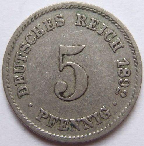 Pfennig 1892 deutsches - j,