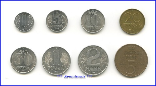 Ddr münzsatz 1 - mÜnzsatz, pfennig